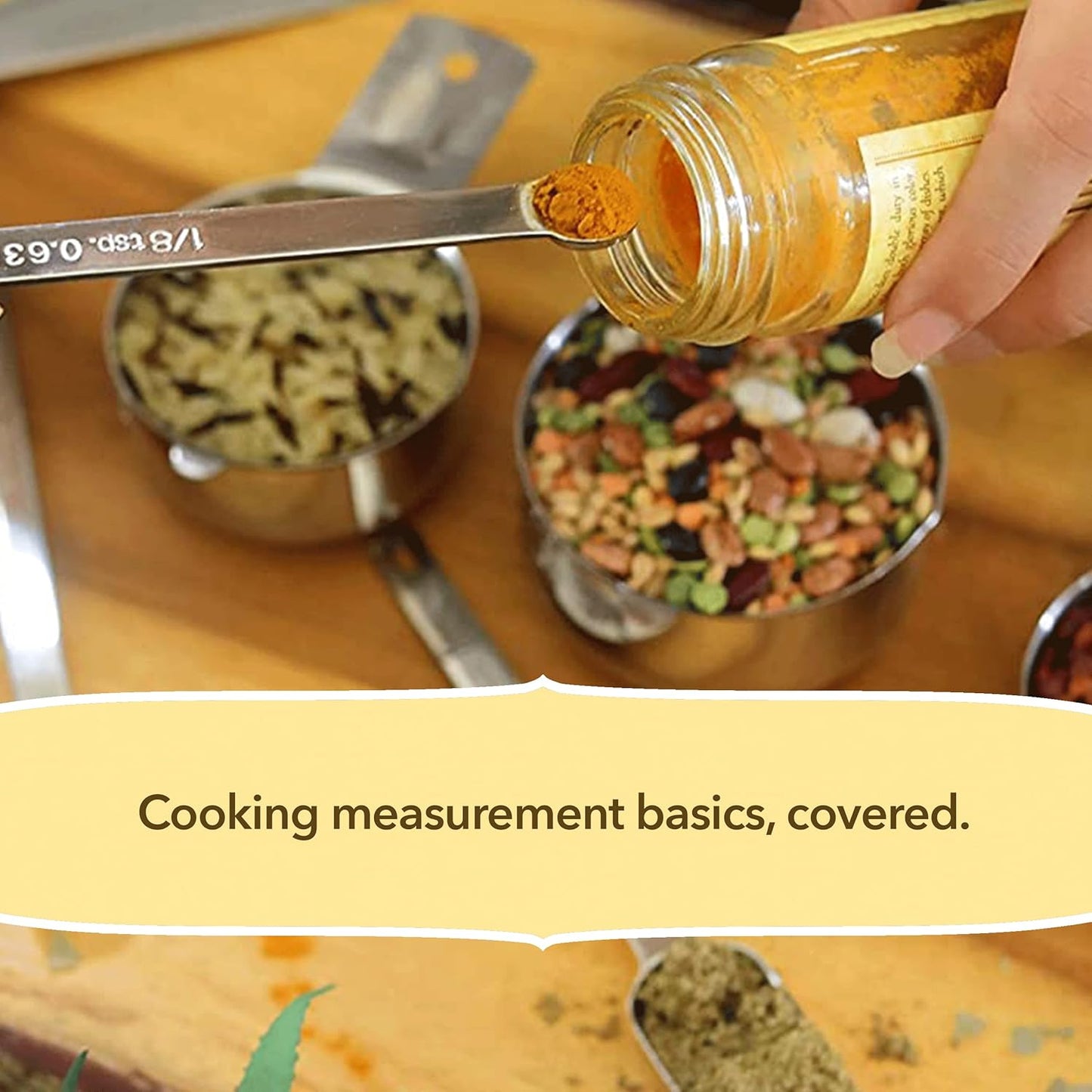 Simply Gourmet Measuring Cups Set of 7, Stackable, 304 Premium Stainless Steel, Kitchen Gadgets for Measure Liquid and Dry Ingredients, Cooking & Baking