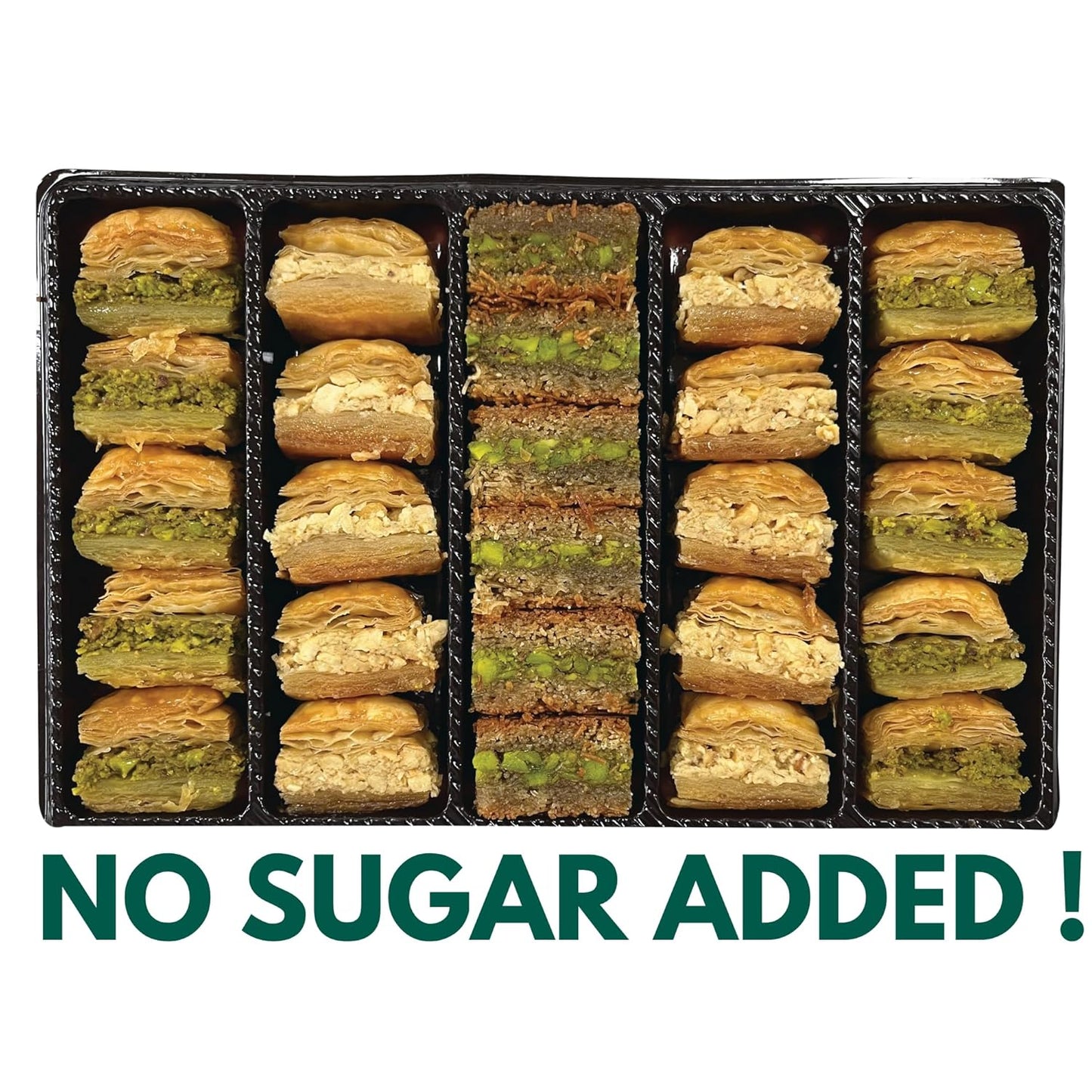 Tafe Sugar Free Assorted Baklava Gift Box - No Added Sugar Diabetic Friendly Snacks - Premium Turkish Pastry with Pistachio & Cashew - Authentic Mediterranean Dessert - 8.82 oz (250g)