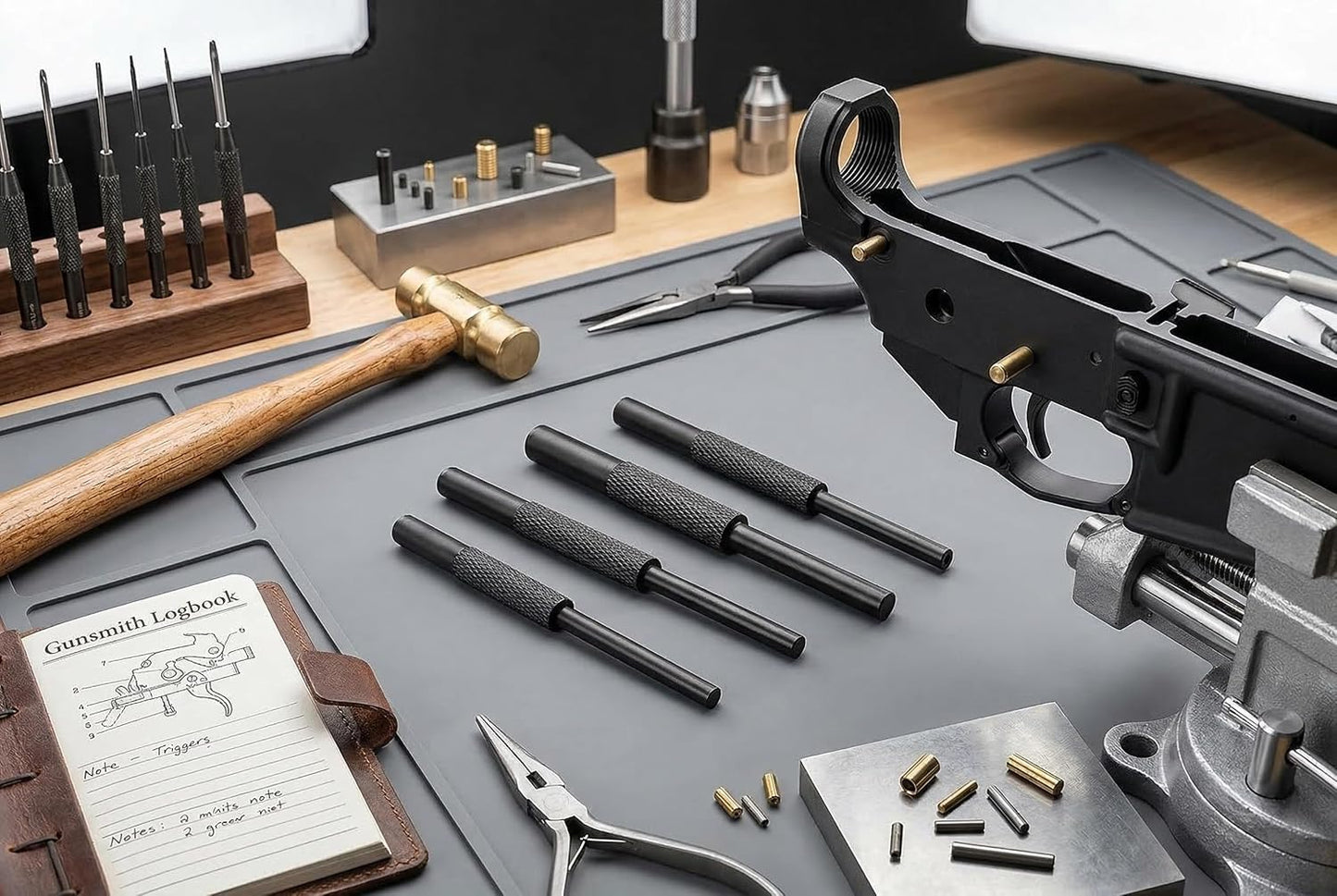 Gunsmithing Roll Pin Starter Punch Set Tool (Pack of 1)