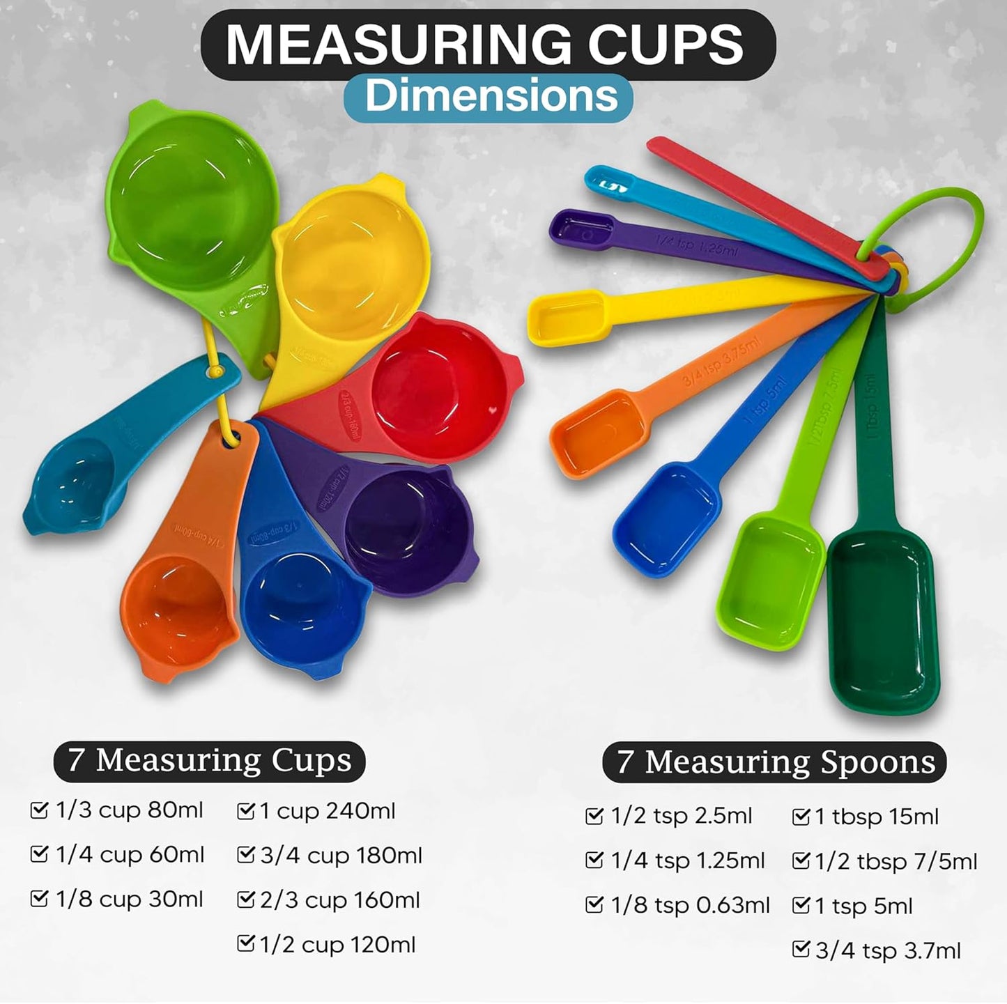 Measuring Cups and Spoons Set of 9, Utensils for Dry and Liquid Ingredients, Copper Kitchen Accessories, Rose Copper Decor for Home, Stackable, Sturdy Stainless Steel
