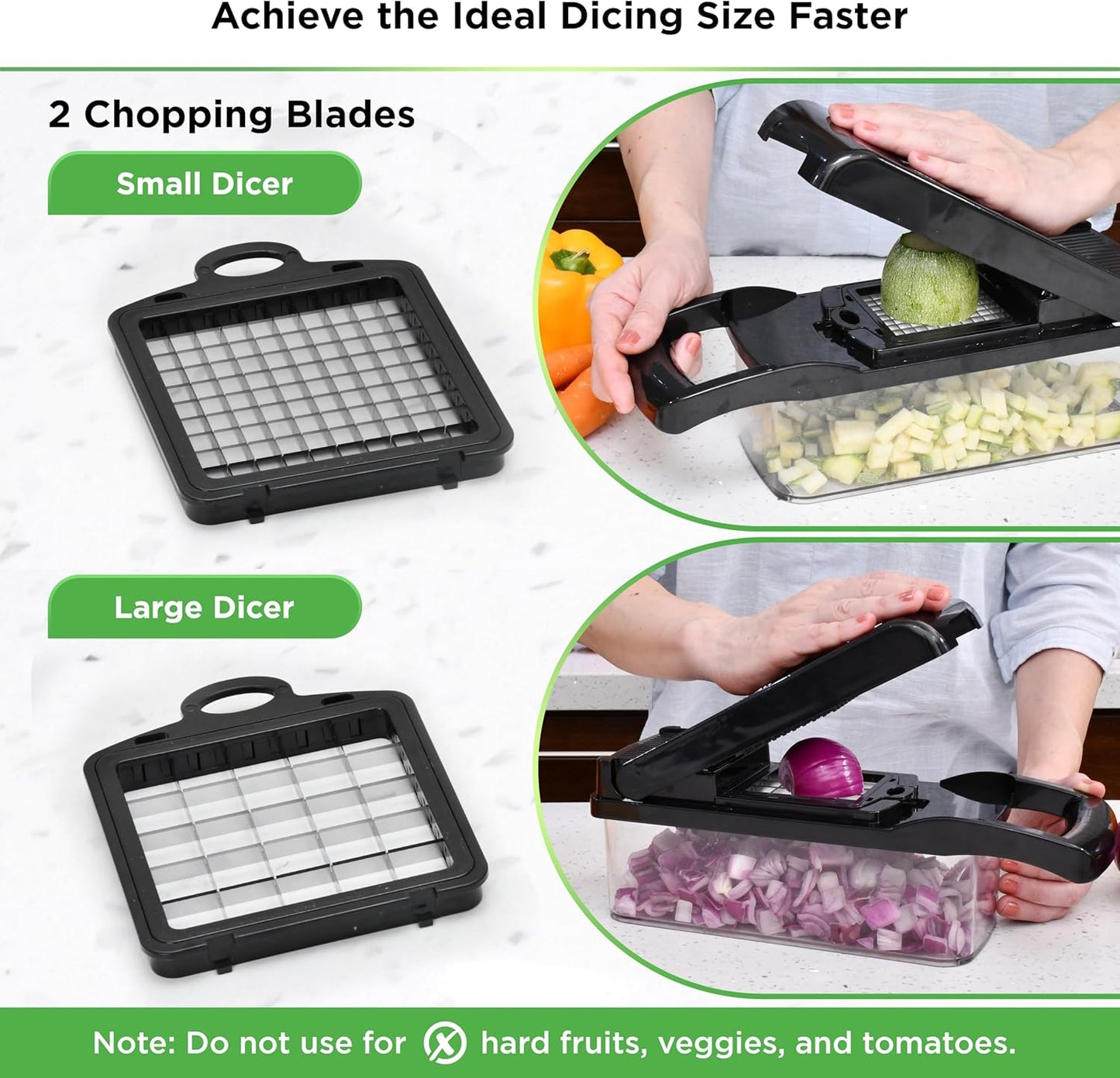 PrepNaturals Vegetable Chopper & Mandoline Slicer - 12 in 1, Blue/White