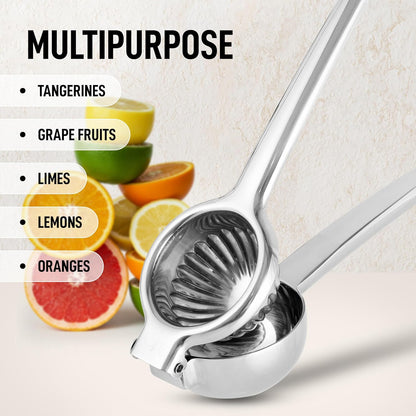 Lemon Squeezer Stainless Steel with Premium Quality Heavy Duty Solid Metal Squeezer Bowl - Large Manual Citrus Press Juicer and Lime Squeezer Stainless Steel - by Zulay Kitchen