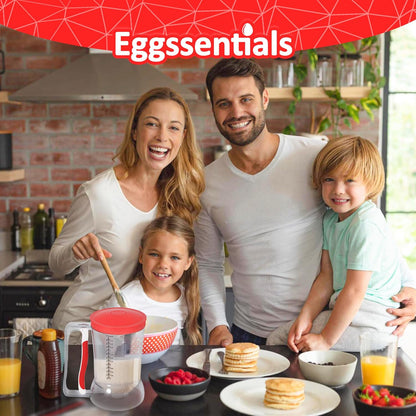Eggssentials - Pancake Batter Dispenser with 5-Cup Capacity - Waffle Batter Dispenser for Pancakes, Cupcakes & Crepes, Easy-Squeeze Handle, Dishwasher Safe - Black Pancake Dispenser