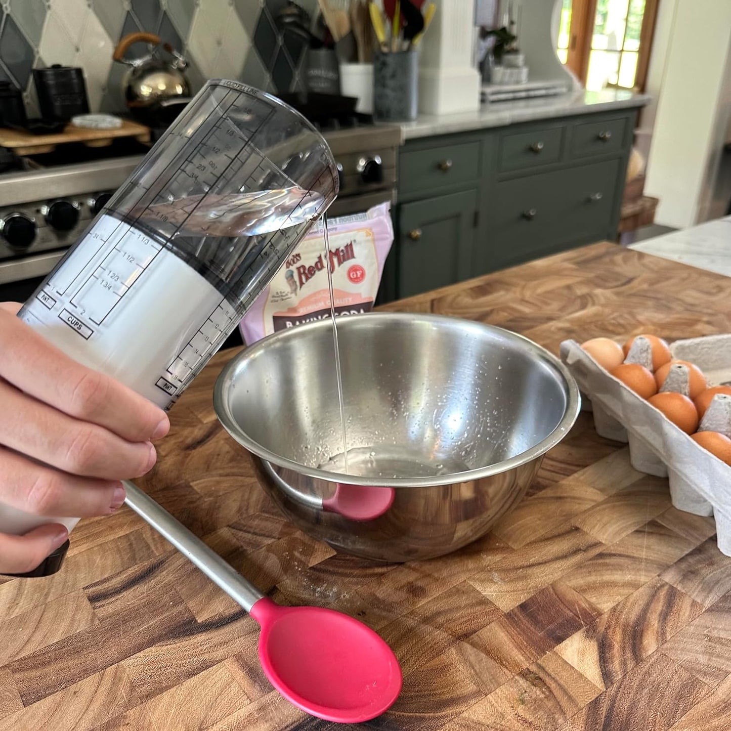 KitchenArt 1 Cup Tri Adjust A-Cup, and 2 Cup Tri Adjust A-Cup, Easy Pour Measuring Cup Set
