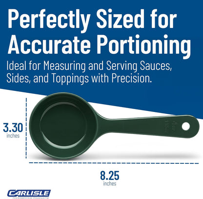 Carlisle FoodService Products 492104 Measure Miser Solid Measuring Spoon with Short Handle, 1 Ounce, Yellow