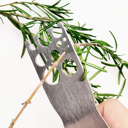 Herb Strippers 11 Holes-Stainless Steel Kitchen Leaf Stripping Tool- Perfect for Removing Stems From Herbs & Kale (1 Pack Herb Stripper Long)