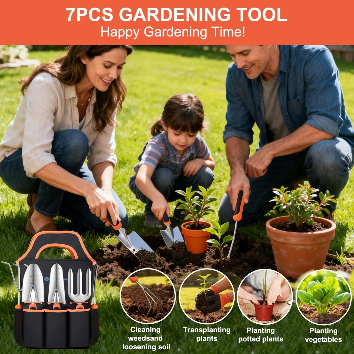 Yesker Pruning Shears Garden Shears 7.8" Professional Garden Scissors Sharp 65 Manganese Steel Blade Heavy Duty Clippers Hand Pruners for Cutting Fresh Flowers Branch Plant Trimming Gardening Tools