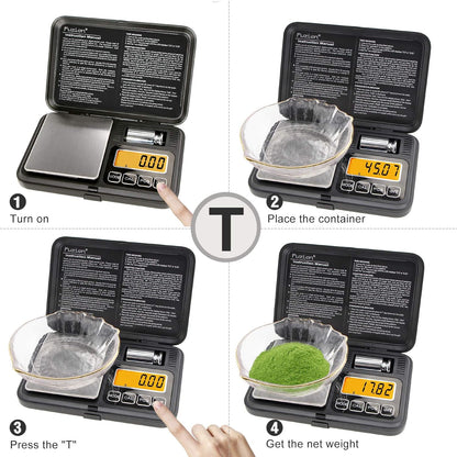 Fuzion Digital Pocket Scale, 500g x 0.01g Gram Scale, Mini Scale 6 Units Jewelry Scale with LCD Display, Tare Function for Food, Jewelry, Coin, Coffee