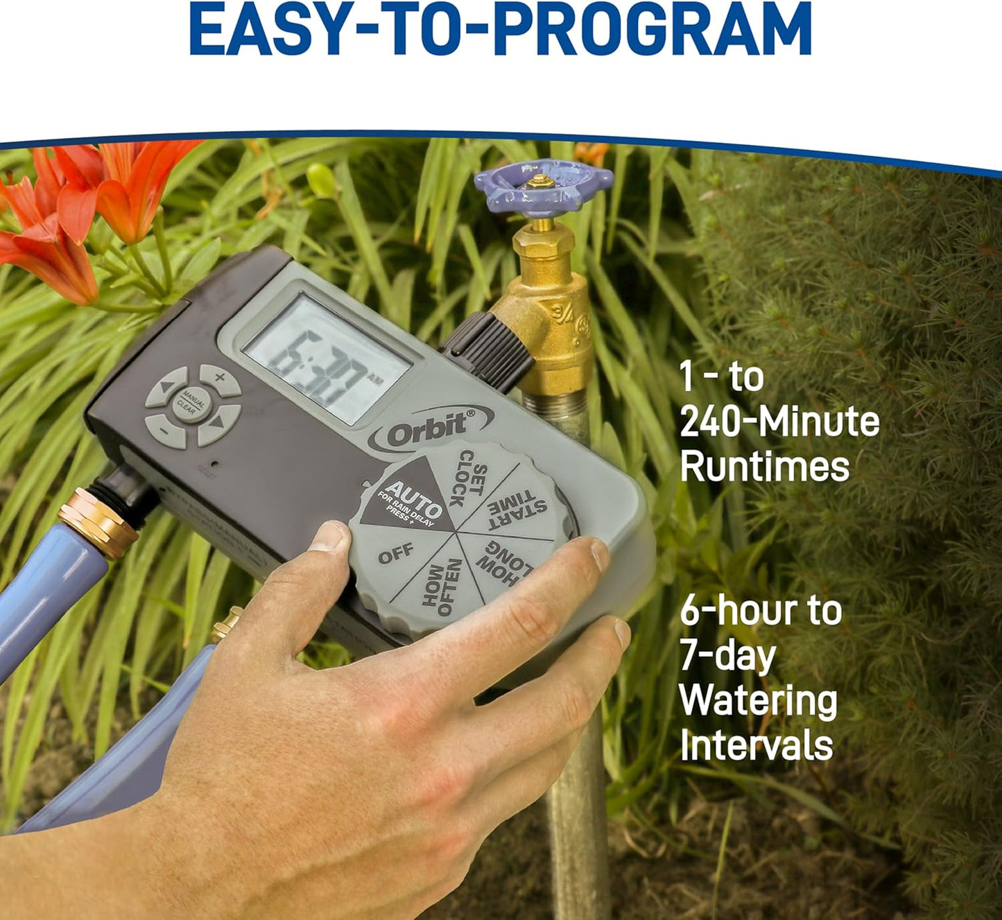 Orbit 62067 1-Outlet Programmable Digital Hose Watering Timer, 2-Pack