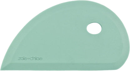 Zoie + Chloe Multipurpose Silicone Bowl Scraper - Dough Scraper for Cleaning Mixing Bowls, Baking Pan - Silicone Scraper Spatula For Painting, Smoothing, Frosting, Cake Decorating - Yellow, 7x3.75"