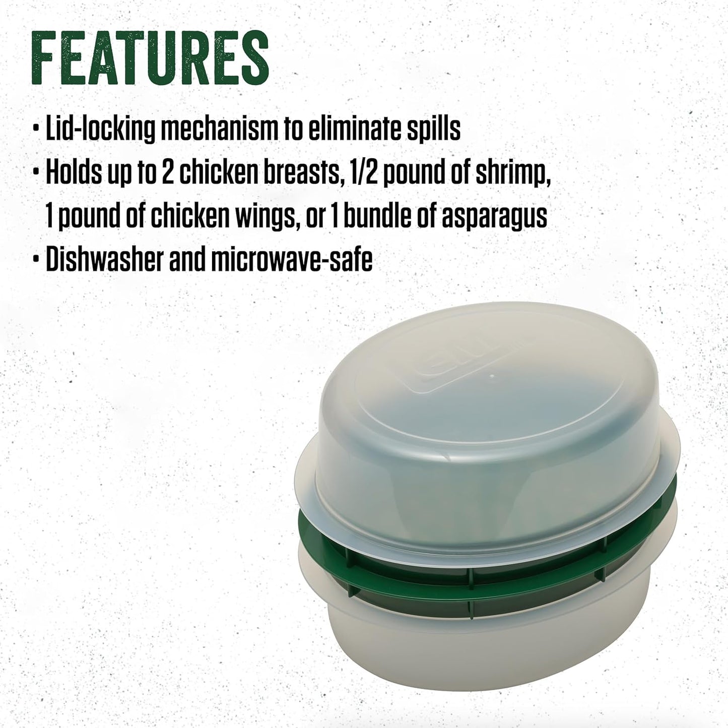LEM Products Batter Bowl, Translucent and Green