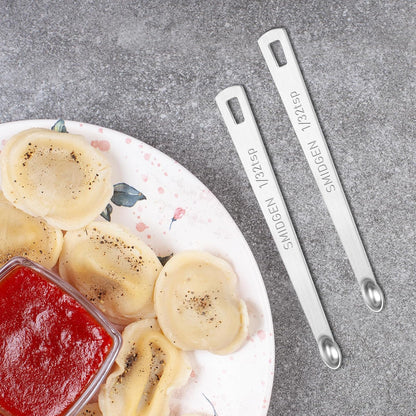 4 PCS 1/4 Teaspoon Scoop Mini Scoop Stainless Steel Mini Spoon Coffee Scoops Measuring Single Small 1/4 Teaspoon Measuring Spoon for Coffee, Tea (Silver)