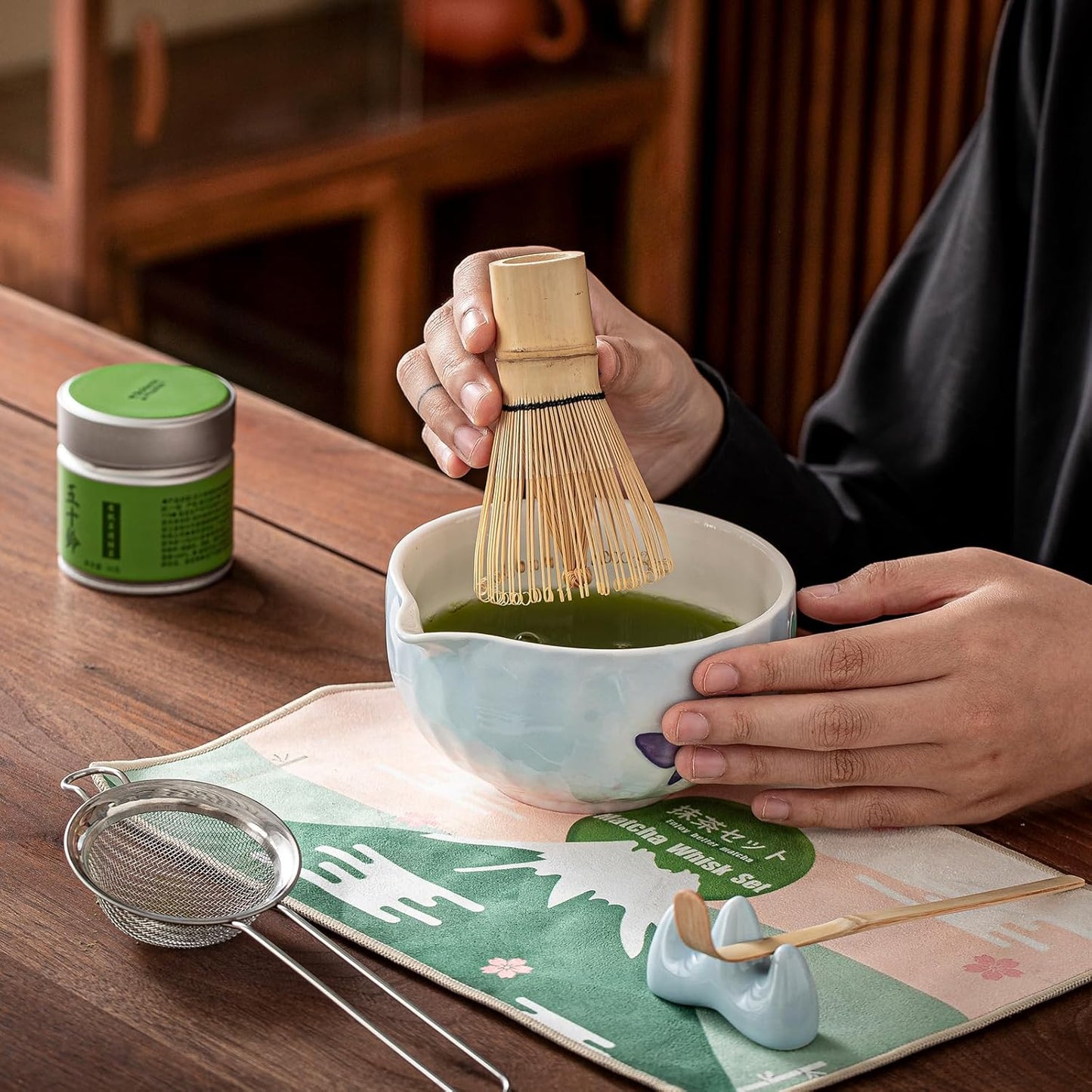 Clay&Fire Matcha Whisk Set, 9 pcs Ceramic Matcha Set, Gifts for Women,Matcha Bowl with Spout and Whisk, Matcha Kit for Matcha Lovers, Gift Mother's Day, Birthday, Anniversary