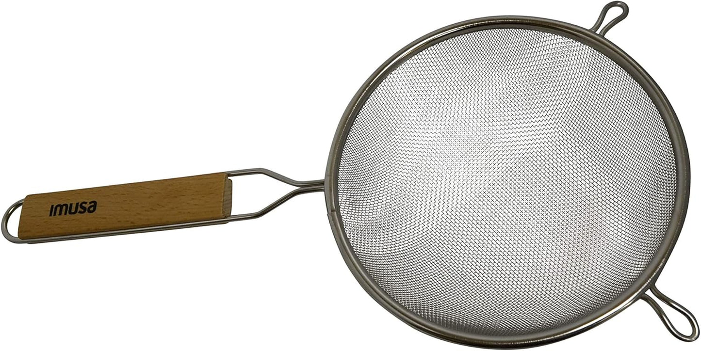 IMUSA IMU-71133W Plastic Strainer, Black, 6-Inch,1 Count (Pack of 1)