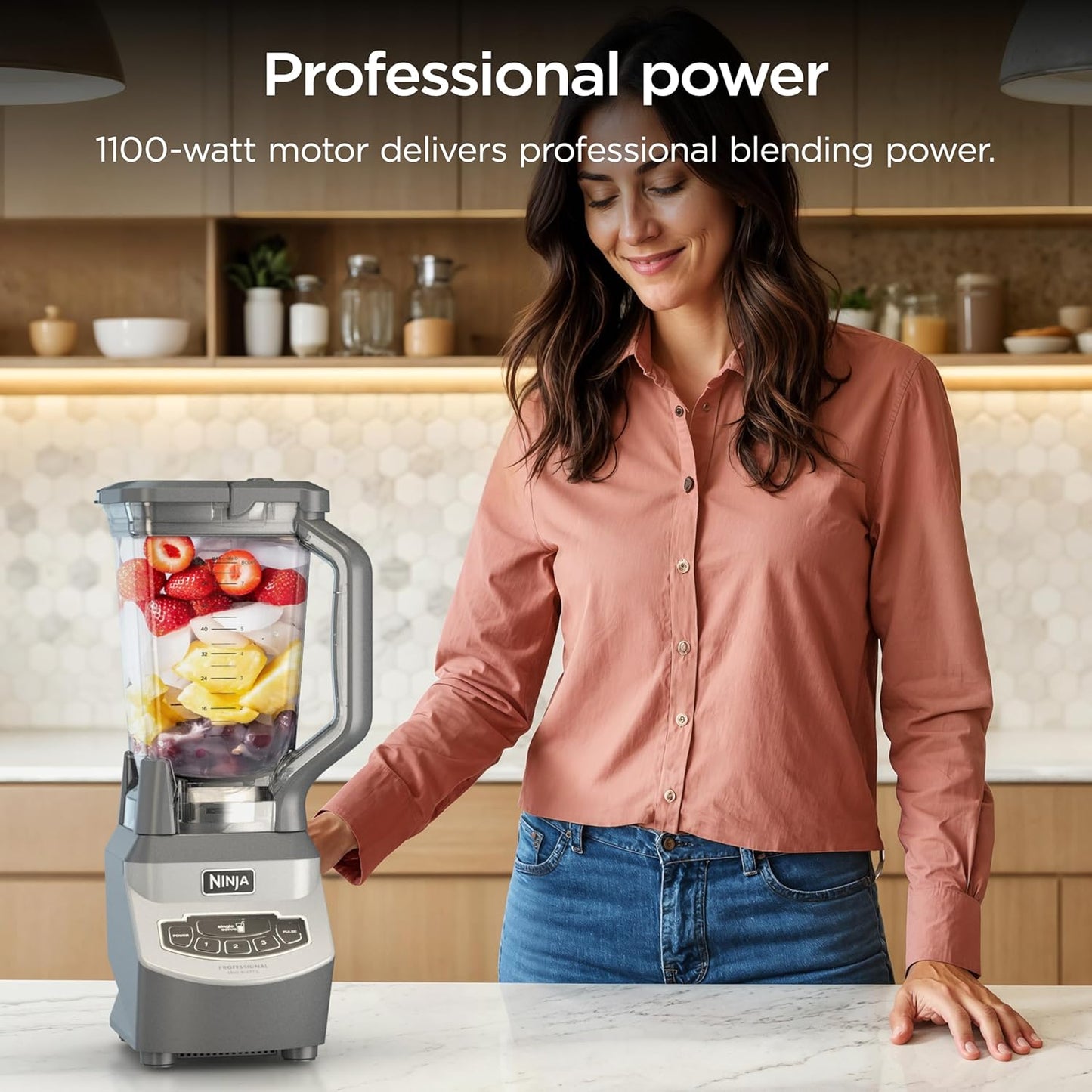 Ninja Kitchen System | All-in-One for Smoothies, Frozen Drinks, Veggie Chopper & More | With Full-Size Pitcher, 8 Cup Food Processor Bowl, (2) 18 oz. Cups, | 1200 Watt | Dark Grey | BR601AMZ