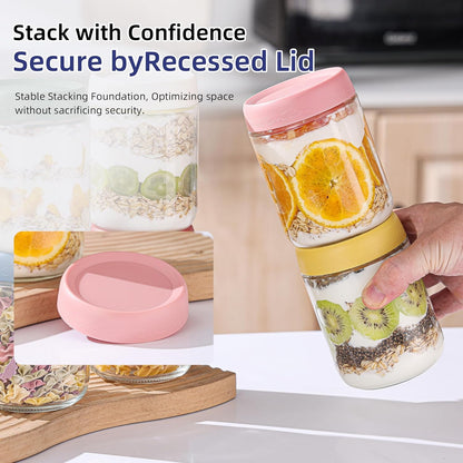 4 OZ Salad Dressing Jar 8 Pack, Airtight Leakproof Bulk Small Glass Sauce Jar with Lids, Reusable for Lunch Box, Bento, Travel & Meal Prep(4 OZ-8Pack)