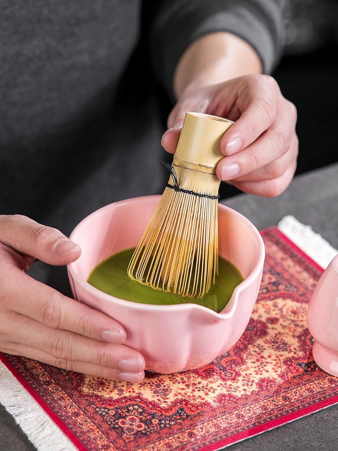 Matcha Whisk Set – Premium 7-Piece Traditional Matcha Set with Bamboo Whisk, Matcha Cup, Sifter & P Leather Case – Complete Tea Accessories & Gift Set