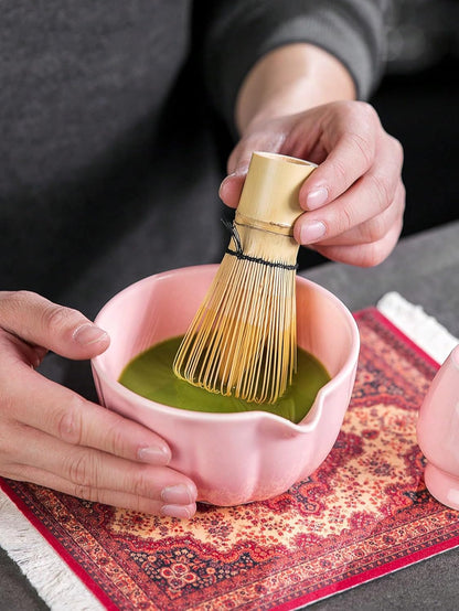Matcha Whisk Set – Premium 7-Piece Traditional Matcha Set with Bamboo Whisk, Matcha Cup, Sifter & P Leather Case – Complete Tea Accessories & Gift Set