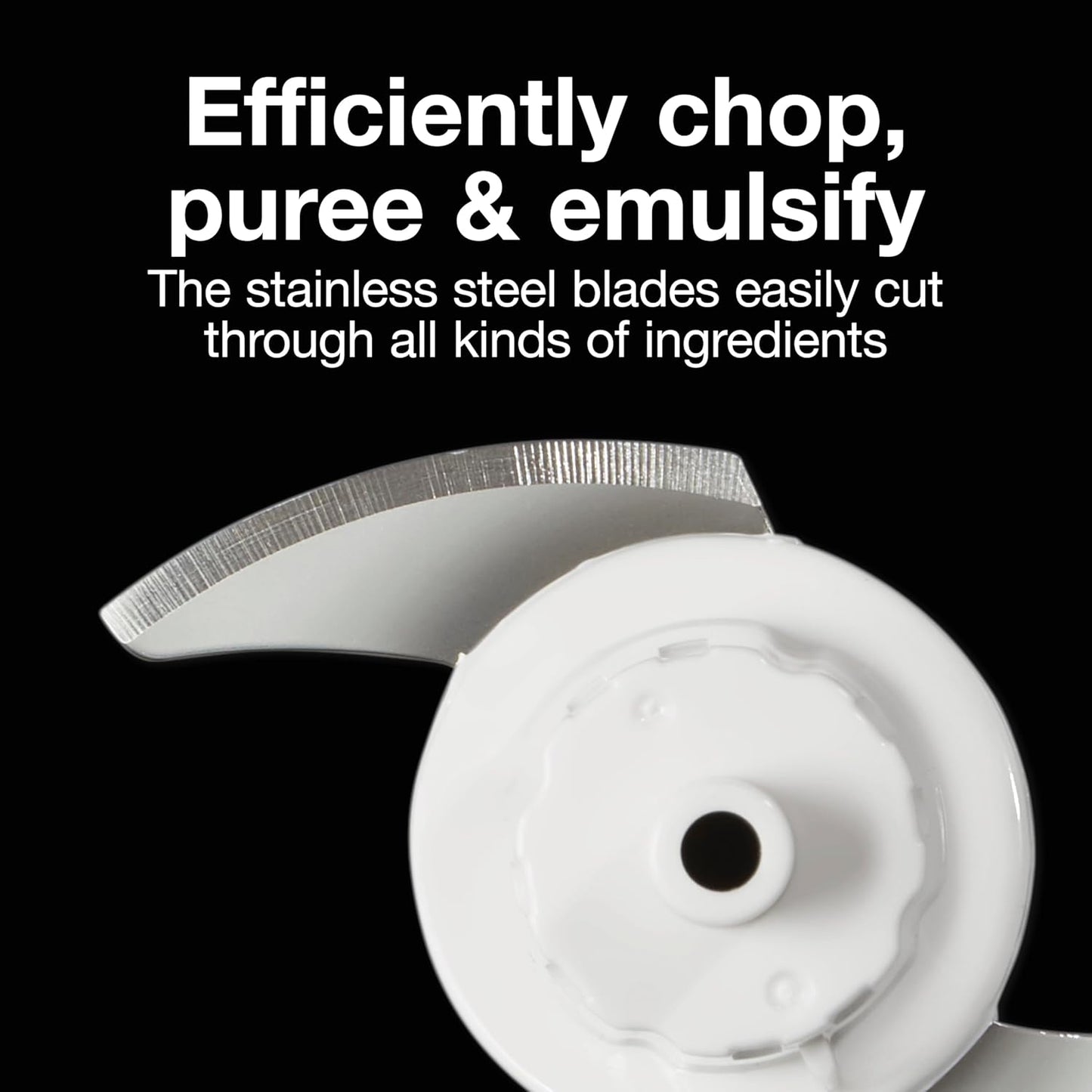 Durable Electric Vegetable Chopper & Mini Food Processor | 1.5 Cup Bowl | Pulse Speed Control For Chopping, Puree & Emulsify | Stainless Steel Blades | Dishwasher Safe | White | 72500J
