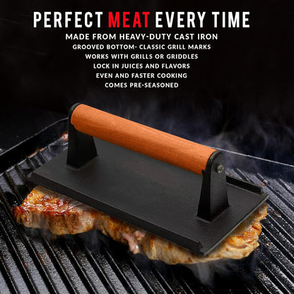 Eggssentials Griddle Breakfast Kit Compatible with Blackstone Griddle, Pancake Batter Dispenser, Bacon Press, 4 Egg Rings & Stainless Steel Spatula - Best for Indoor-Outdoor Cooking.