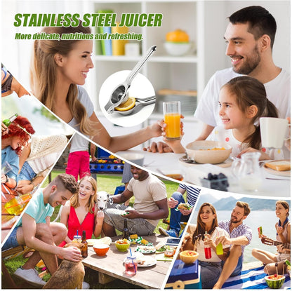 Stainless Steel Manual Juicer Citrus, Lemon Squeezer, Fruit Juicer Lime Press Metal, Professional Hand Juicer Kitchen Tool Bar Juicer for Bartender Accessories