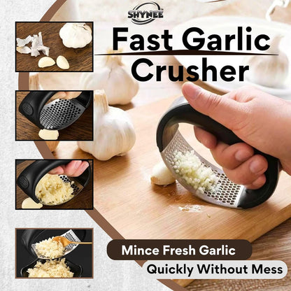 4PCs Kitchen Essentials Set – Premium Quality Lemon Squeezer, Garlic Press, Stainless Steel Whisk, Multi-Use Grater, Cheese Grater – Durable, Easy to Clean Cooking Tools Set for Everyday Meal Prep