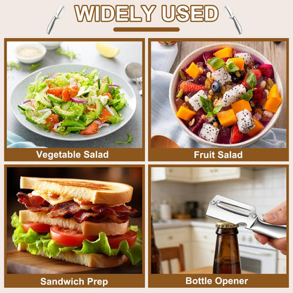 2pcs Multi-Functional Vegetable Peeler for Kitchen,2-In-1 Stainless Steel Kitchen Tool for,stainless steel sharp blade with bottle opener,Suitable for fruits and vegetables