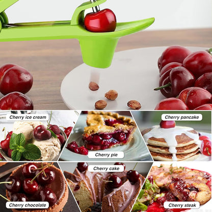 Cherry Pitter - Olive And Other Fruit Tools, Cherry Pitter With a Space-Saving Lock(BLACK)