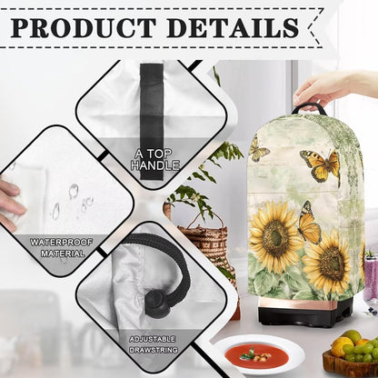 Coffee Pastry Blender Dust Cover with Drawstring Field Stand Mixer or Coffee Maker Cover Anti Fingerprint Polyester Appliance for Home Kitchen Decor