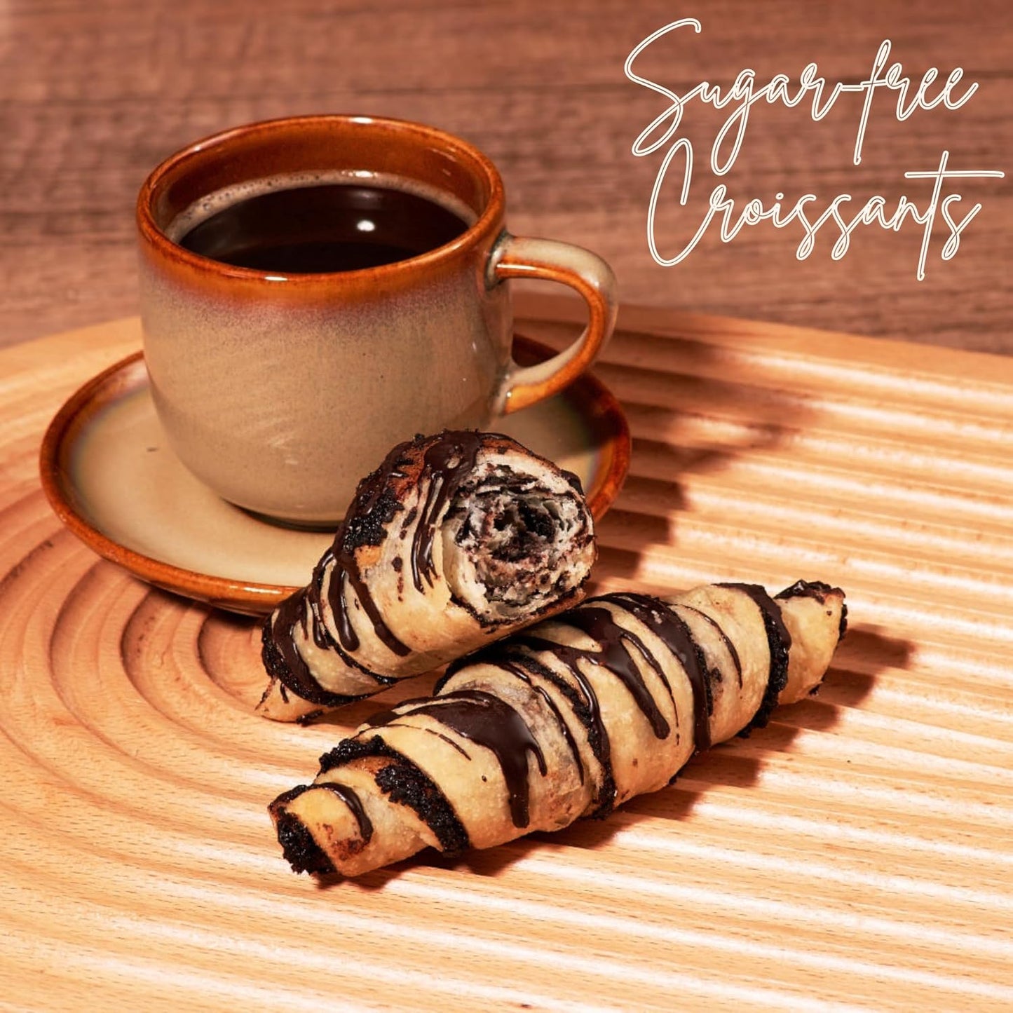 Sugar Free Pastries | Chocolate Croissant Chocolate Babka Bread | Breakfast Pastry | Dairy & Nut Free | Preservative Free | Unique for Holidays & Birthdays | 10 oz Stern’s Bakery