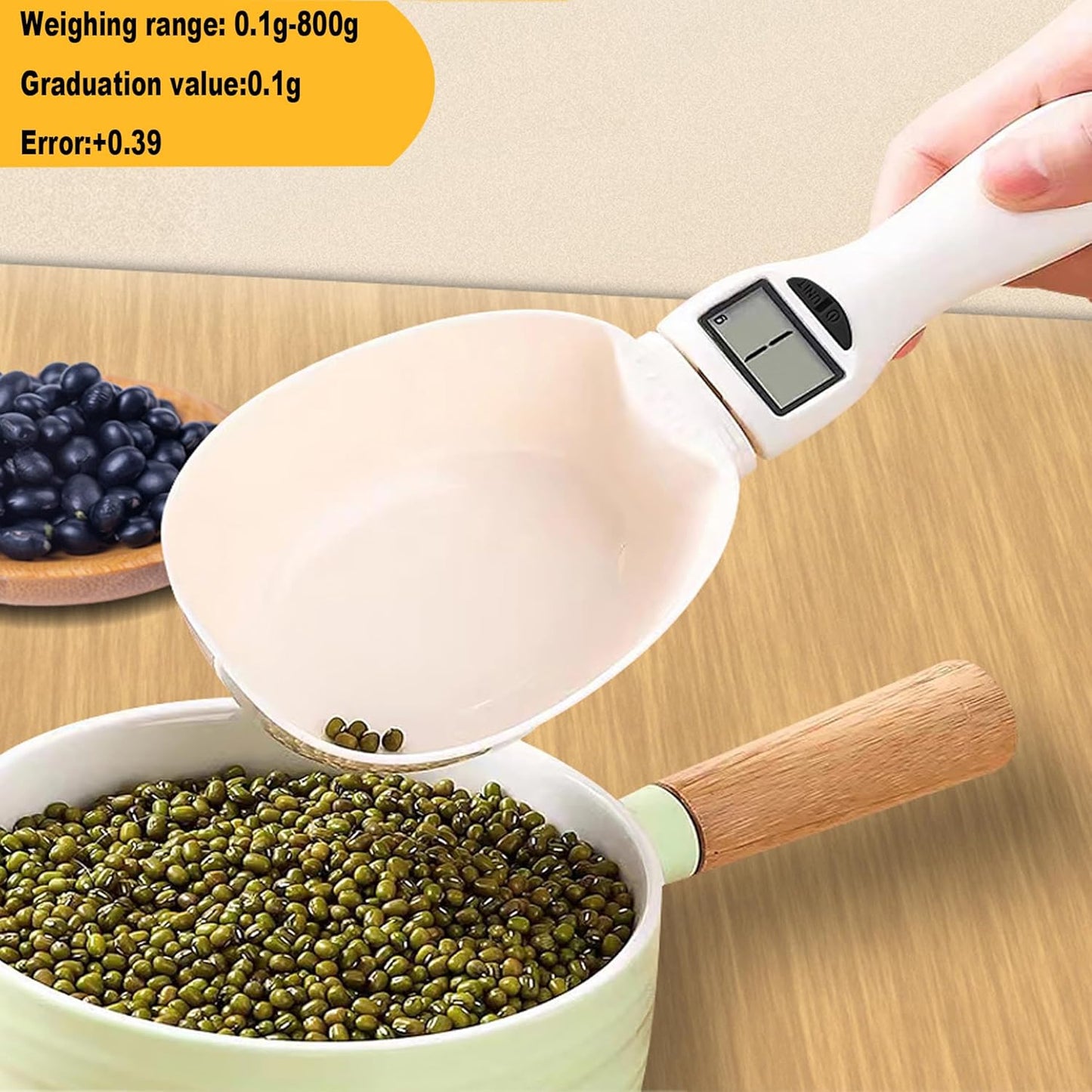 2026 New Digital Measuring Spoon, Digital Food Measuring Scoop Scale - Electronic Kitchen Measuring Spoon Scale for Cooking Baking - Smart Adjustable Measure Cup for Home Cooks Bakers Chefs Pet Owners