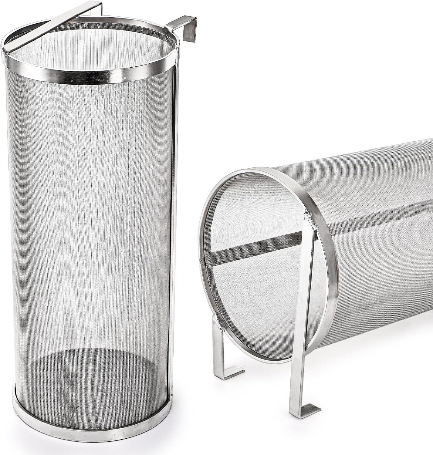 Goaste 6x14 Inch Hop Spider, 300 Micron Mesh Hop Filter, 304 Stainless Steel Hopper Strainer for Home Beer Brewing Kettle, Tea Kettle