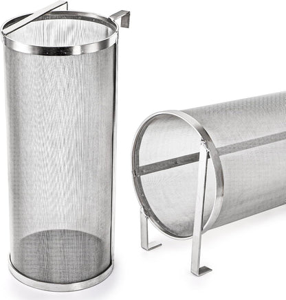 Goaste 6x14 Inch Hop Spider, 300 Micron Mesh Hop Filter, 304 Stainless Steel Hopper Strainer for Home Beer Brewing Kettle, Tea Kettle