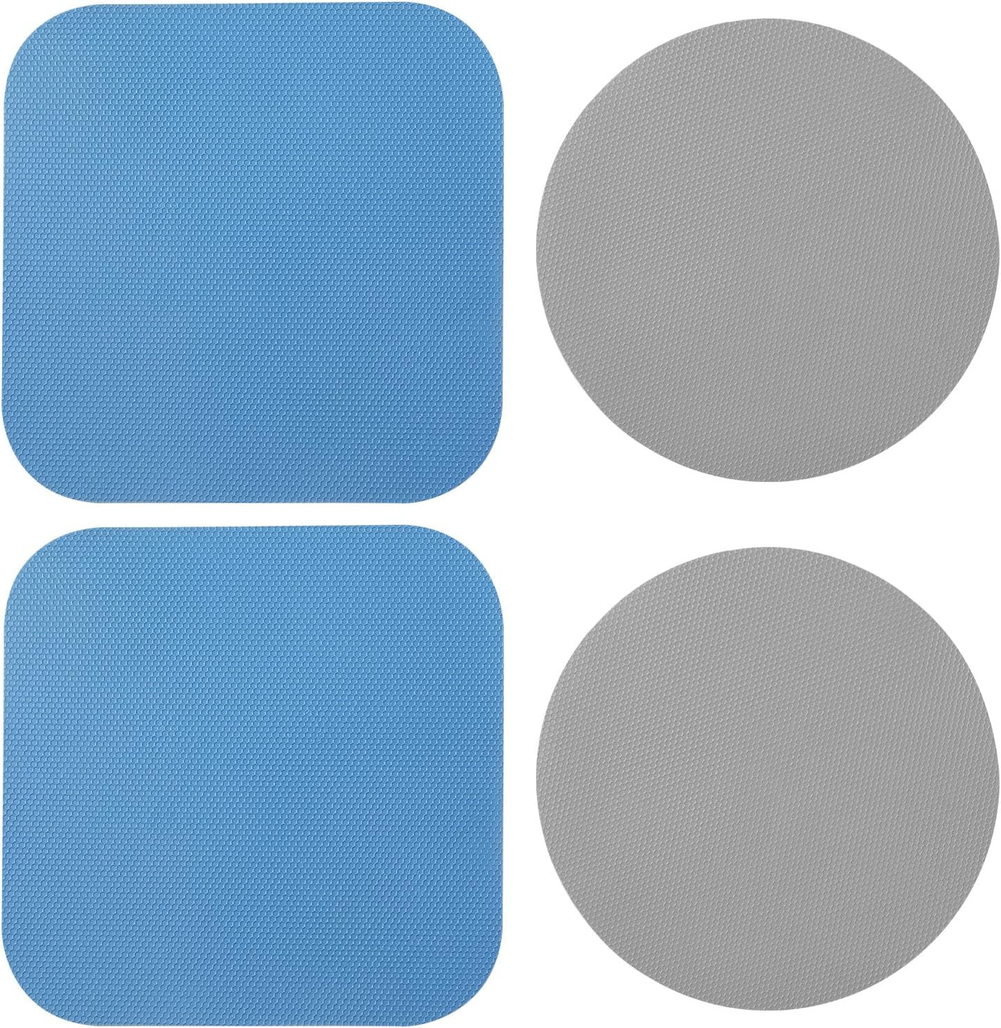 LUTER 4pcs Jar Opener, Rubber, Multi-function Silicone Bottle Opener for Seniors with Weak Hands Lid Cap Gripper Pads Kitchen Coasters Gadgets(Light Blue, Green)