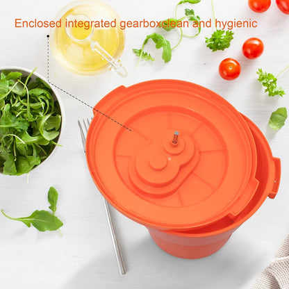 CLIVIA 5 Gal/20 Qt Large Commercial Salad Spinner Jumbo Manual Lettuce Dryer-Dries up to 7 Heads of Lettuces