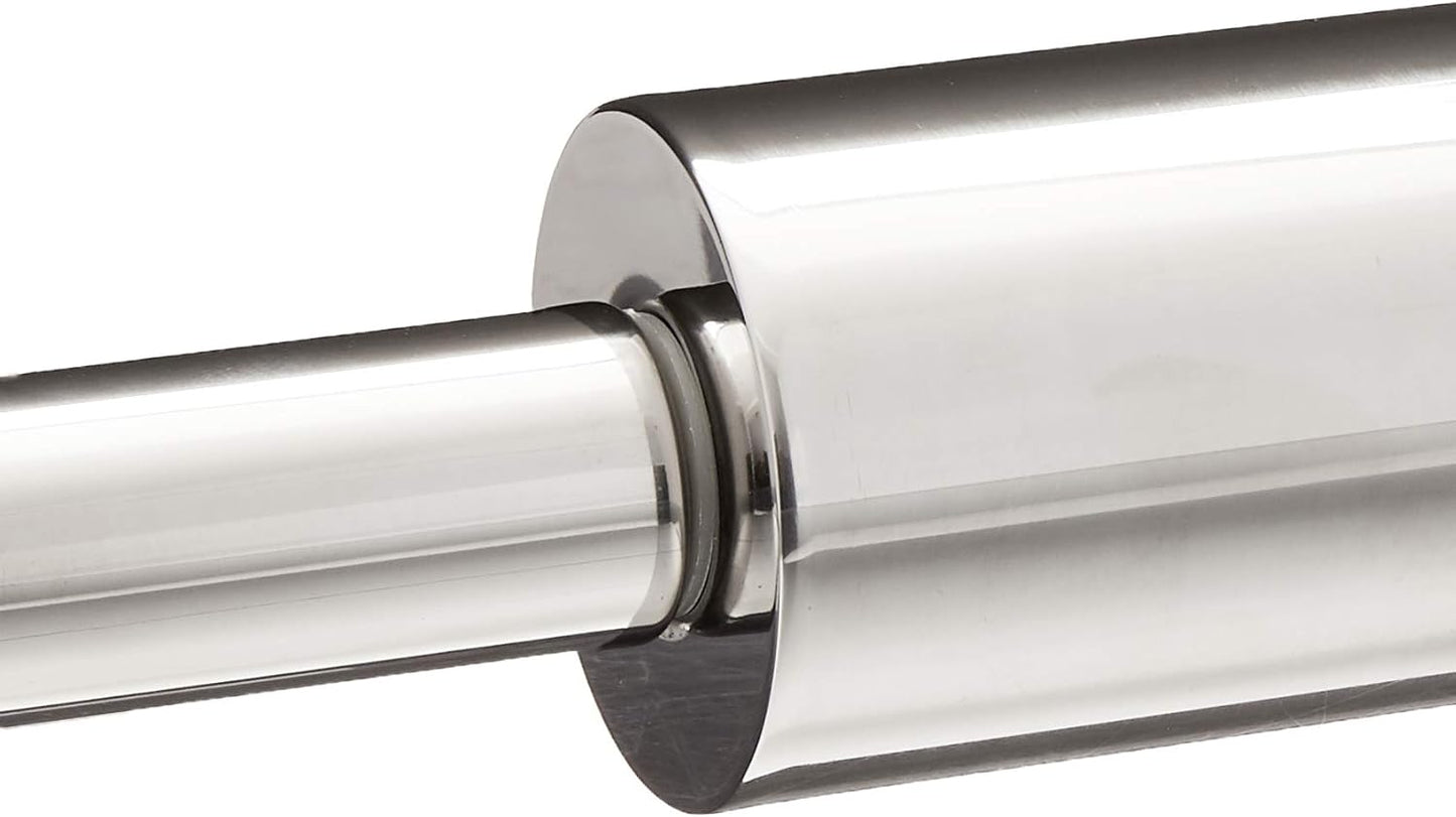 Fox Run Stainless Steel Rolling Pin With Handles, 18" x 2.6" x 2.8" Roller | Easily Roll & Flatten Dough For Baking | Nylon Bearings For Smooth Rolling | Durable & Sleek Stainless Steel Rolling Pin