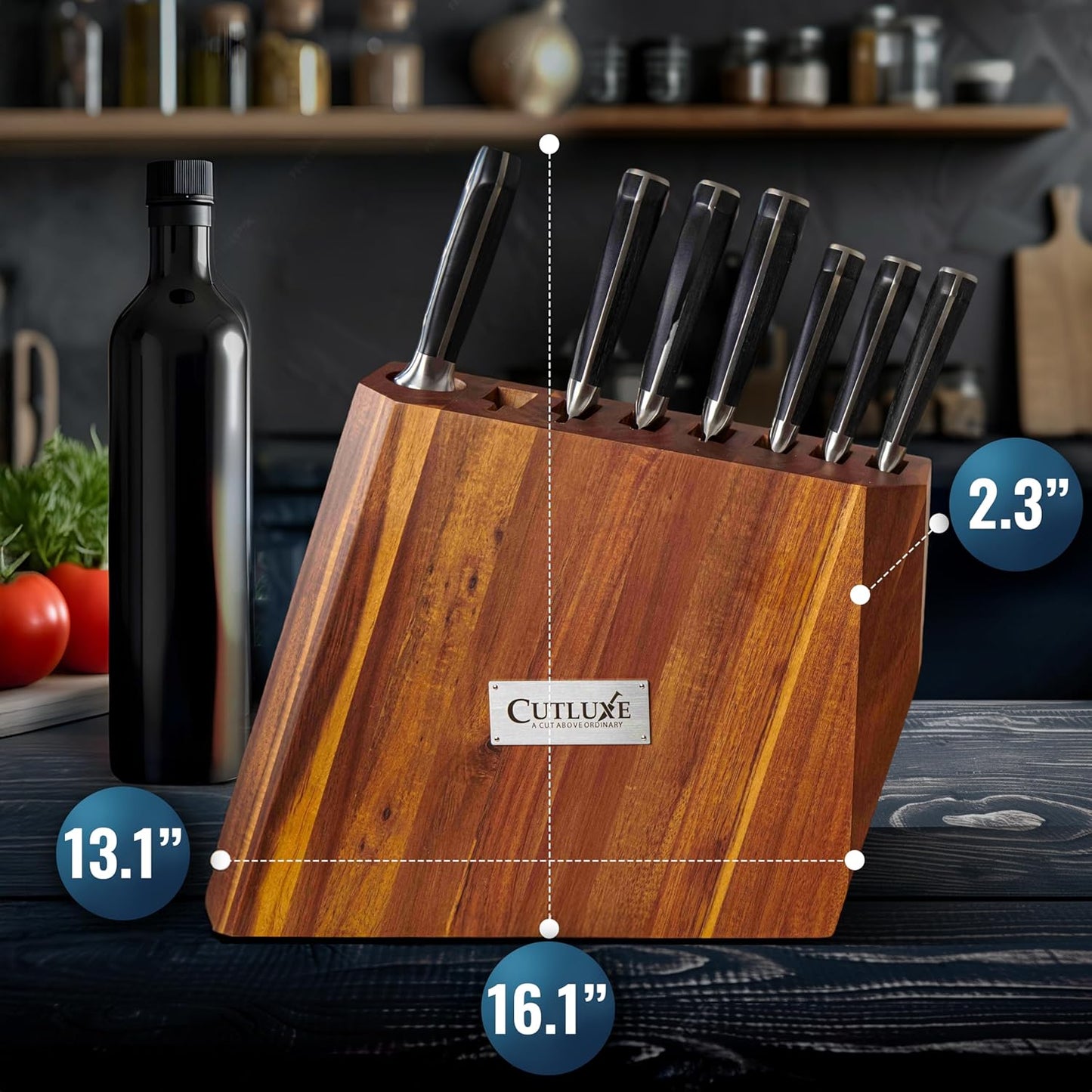 Cutluxe Kitchen Knives, 5 Pcs Chef's Knife Set – Razor Sharp German Steel, Full Tang, Ergonomic Handles – Artisan Series