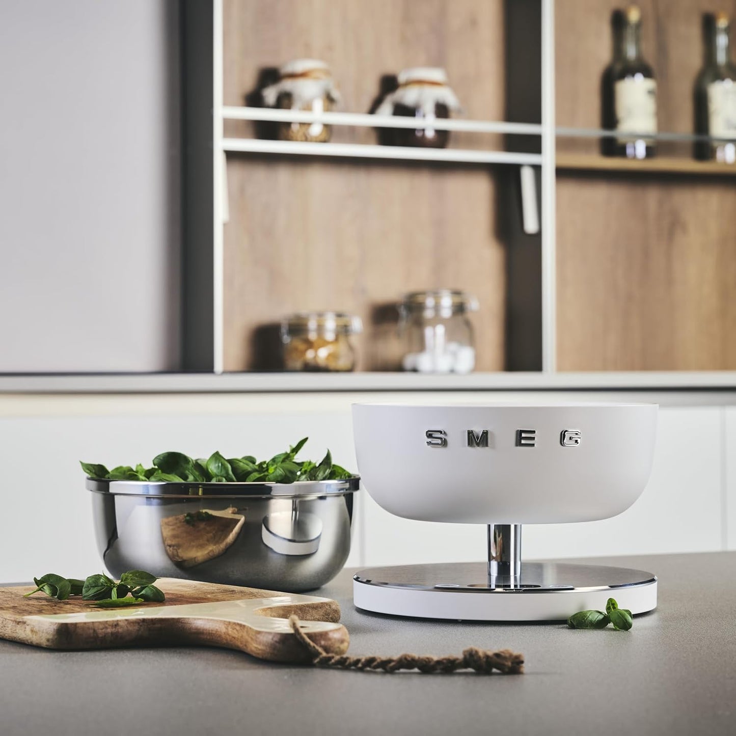 SMEG Contemporary Digital Kitchen Scale with Removable Bowl (Black)