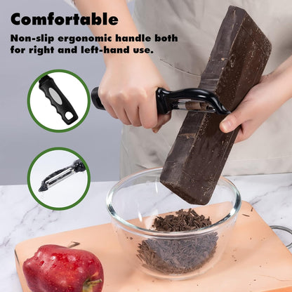 Rainspire Vegetable Peeler Potato Peelers for Kitchen, Sharp Stainless Steel Blades Veggie, Comfortable Handle Fruit Peeler, Carrot Peeler Apple Peeler Dishwasher Safe, Black, 2-Pack