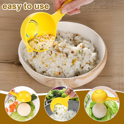 Gjinxi 2Pcs Rice Paddle Scoop Mold For Rice Ball Making, Non-stick Sushi Mold Rice Ball Scooper for Rice Sushi Making, Rice Ball Spoon Sushi Making Tools Yellow for Home Kitchen Restaurant