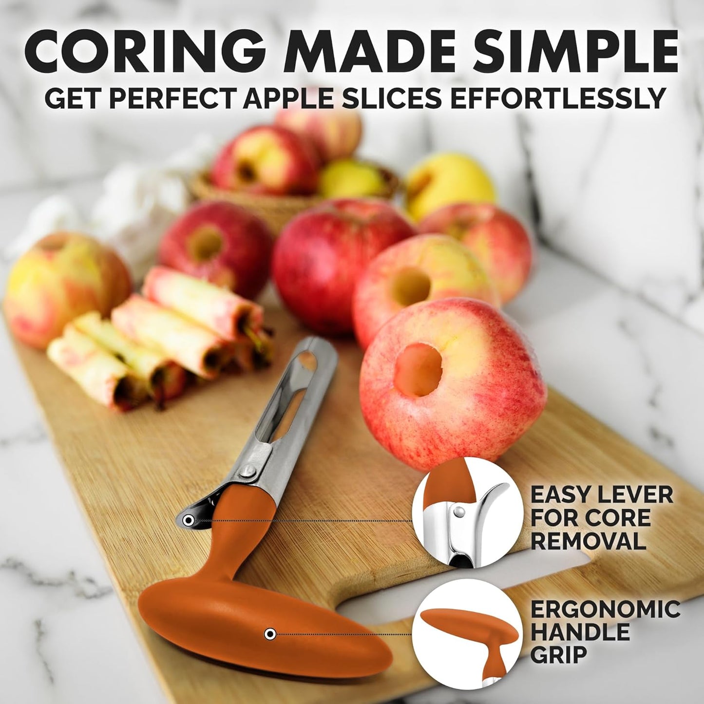 Zulay Kitchen Stainless Steel Pineapple Corer & Slicer – Heavy Duty Pineapple Cutter & Eye Removal Tool – Effortless Core Remover Tool with Sharp Reinforced Blade & Ergonomic Handle - Black