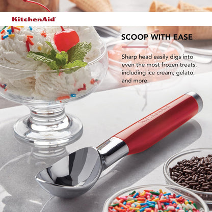 KitchenAid Classic Ice Cream Scoop, 8.6 inches, Black