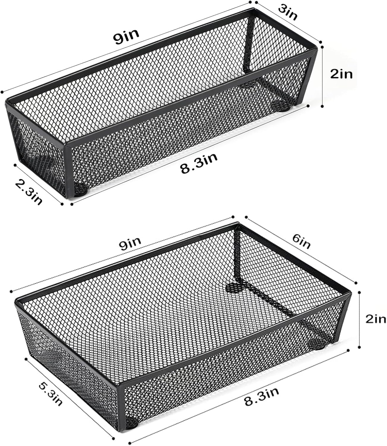 BYCY 3 Pack Mesh Flatware Drawer Organizer for Kitchen/Office/Home Tools,Spoon Knife Fork Organizers Box Utensil Tabletop Storage Tray (12 x 6 x 2 Inch)