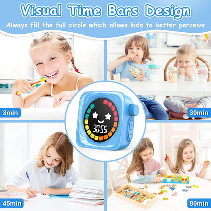 Visual Timer, 99 Minute Digital Kitchen Desk Timer for Office Supplies Home Productivity Management Tool Countdown Count Up, White