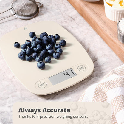 Greater Goods Food Scale – Digital Kitchen Scale, 1g Precision, Easy-Tare & Quick Conversion, Slim Compact Design, Durable & Portable | Ideal for Cooking, Baking & Meal Prep