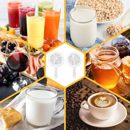 Ultra-Fine Nylon Mesh Strainers 2-Pack (100 & 200 Mesh), Professional Food Sieve with Handle for Soy Milk Yogurt Nut Milk & Juice, Reusable Kitchen Filter for Liquid Straining Coffee & Baking Tool