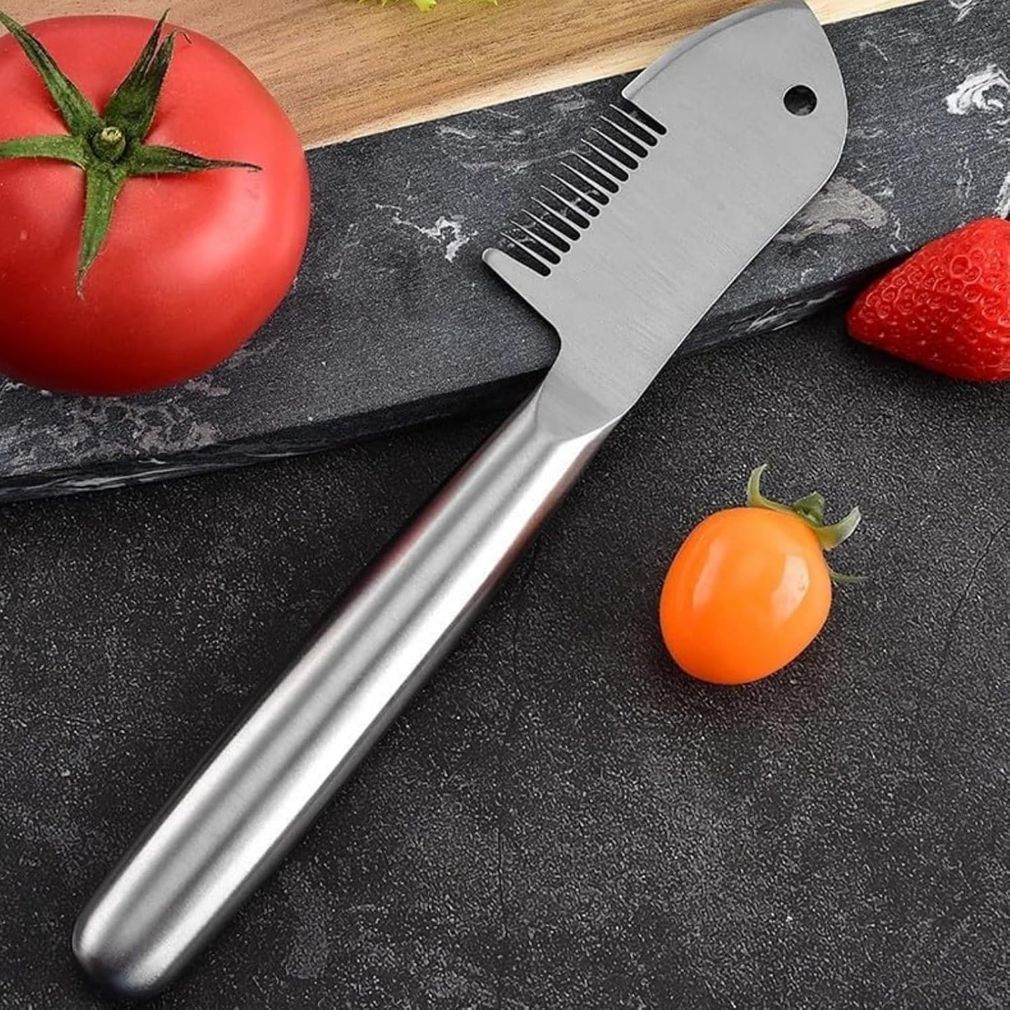Stainless Steel Multi-purpose Julienne Peeler, Precision Julienne Blade, Vegetable Juliennes Slicer, Quick & Easy Kitchen Shredder Tool with Comfortable Handle & Hanging Hole (1PC)
