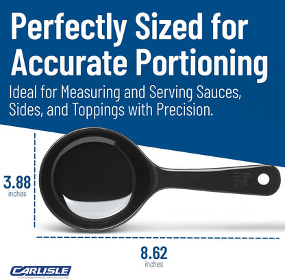 Carlisle FoodService Products 492104 Measure Miser Solid Measuring Spoon with Short Handle, 1 Ounce, Yellow