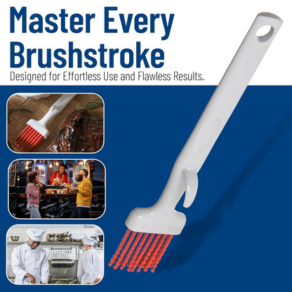 SPARTA 4040505 Silicone Basting Brush With Red Bristles, 3 Inches, Red