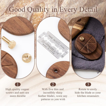 Bench Scraper & Chopper, Stainless Steel Dough Cutter with Wooden Handle, Thick Sharp Blades Pizza Bread Cutter, Multipurpose Kitchen Tool for Baking Cooking